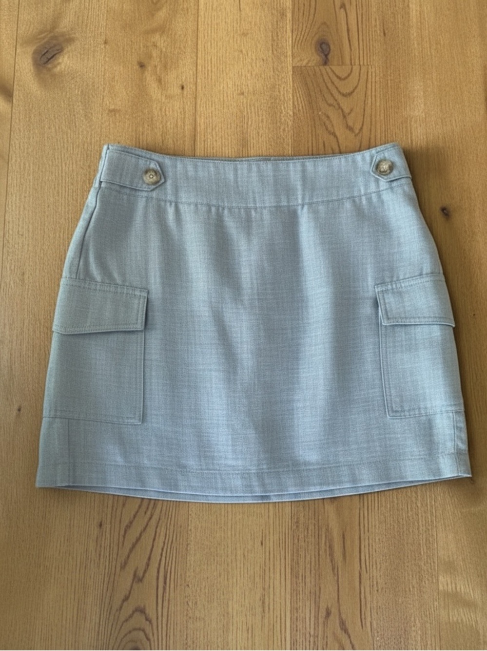 NWT Cato Skort Lightweight Chambray Blue Elastic Waist in Back Sz Medium